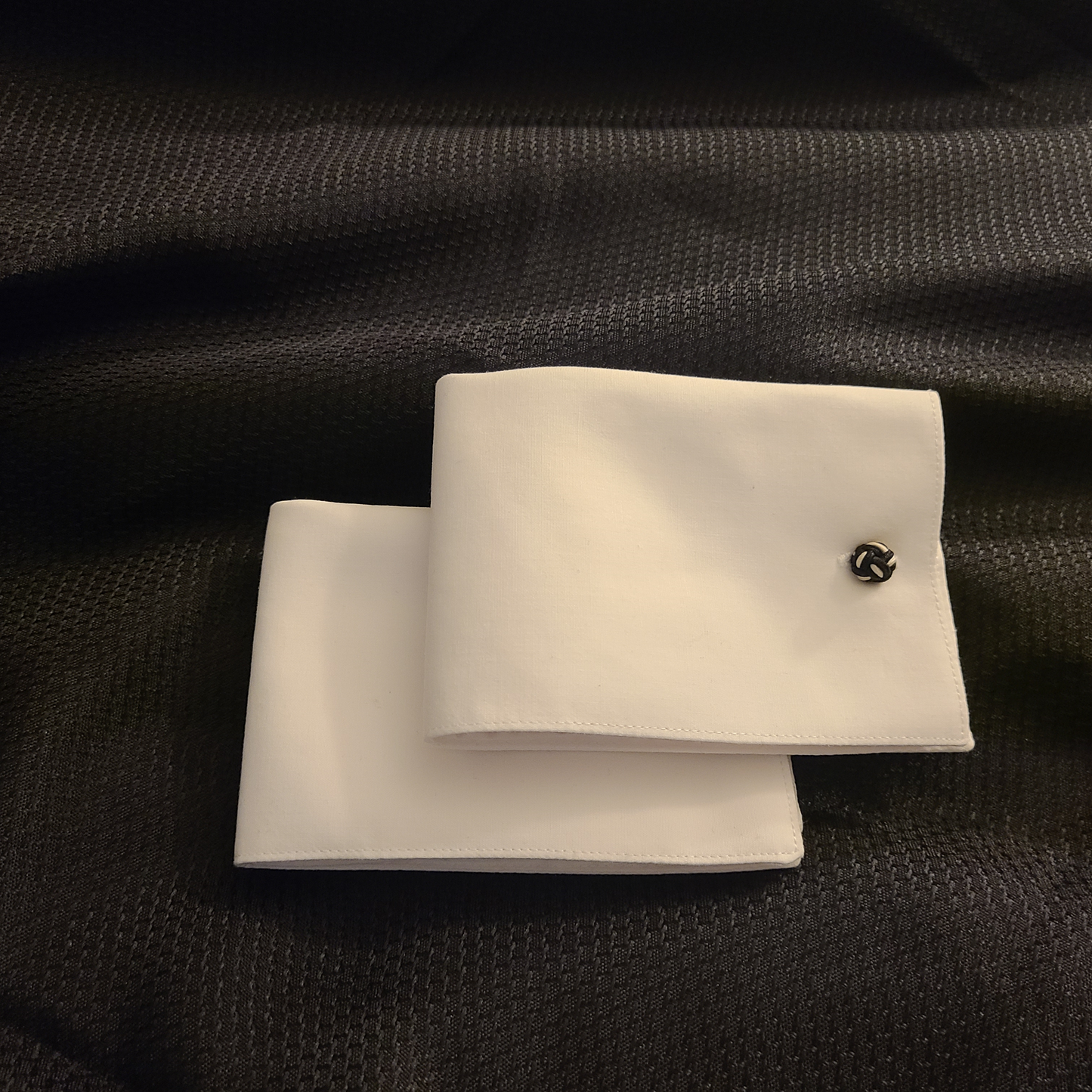 White attachable french cuff