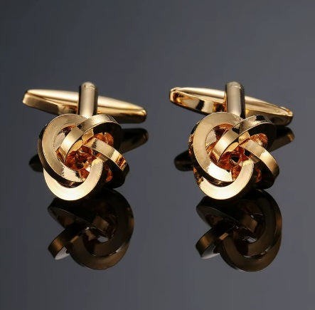 ATTCC-4101-Cufflinks-Gold-Tone Knot